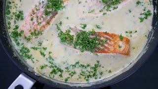 Gebratener Lachs mit Senfsauce \u0026 Reis (Rezept) || Fried Salmon with Mustard Sauce || [ENG SUBS]