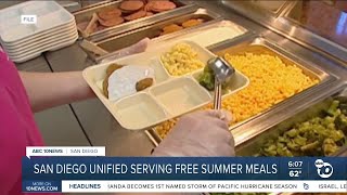 SD Unified to serve free meals during summer break