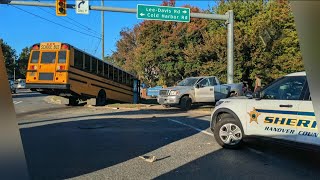 Pickup truck driver, student injured after school bus crash in Hanover