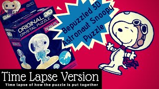 Bepuzzled 3D Crystal Puzzle Astronaut Snoopy- Time Lapse