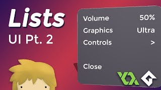 Options List / Settings Menu | GameMaker Studio 2 [ UI Series: Part 2 ]