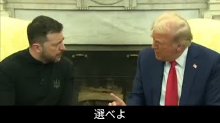 トランプ vs ゼレンスキー意訳。大体こんな感じ。副将ヴァンスが本気。ゼレンスキーをフルボッコに。