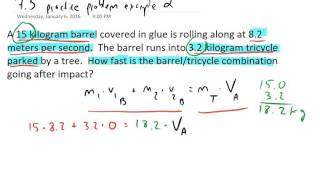 7 3 Inelastic Collision Example
