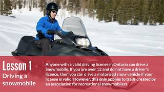 Module 19  Lesson 1  Driving a snowmobile