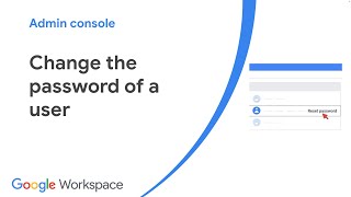 Change or reset the password of a user