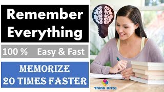 How to Remember Everything (100%) you Study | Memorize Fast & Easier for Students