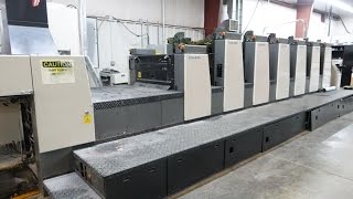 2002 Komori L628%2BC six color press at bankruptcy auction