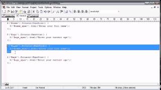 jQuery Tutorial 41 Focus out