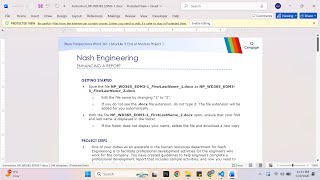 New Perspectives Word 365 | Module 3: End of Module Project 1 Nash Engineering
