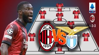 A.C. Milan VS SS Lazio || AC MILAN POTENTIAL STARTING LINEUP SERIE A 2023 MATCH WEEK 7
