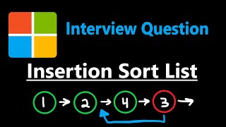 Insertion Sort List - Leetcode 147 - Python