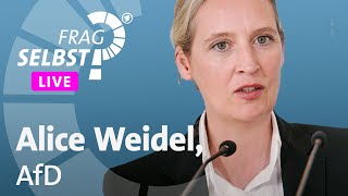 Eure Fragen an AfD-Chefin Alice Weidel | Frag selbst 2023