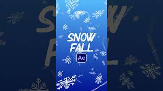 Create Snowfall Effects this Winter in After Effects #tutorial