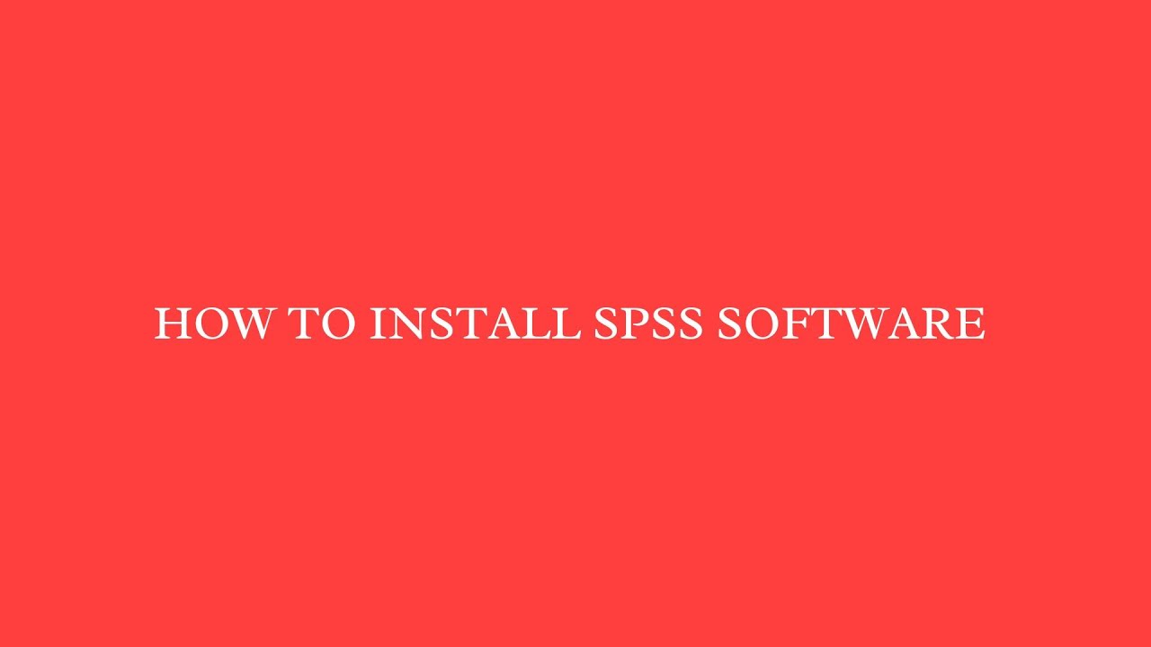How To Install Spss Software Youtube