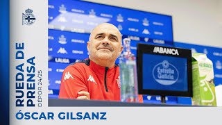 Rueda de prensa de Óscar Gilsanz previa al RC Deportivo - SD Huesca