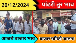 पांढरी तुर भाव दिनांक 20/12/2024 || तुर बाजार भाव || तुर दर