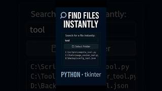 🔍 Find Any File Instantly in Your PC! Hacker-Style Python GUI Built With tkinter 👾 #FuzzuTech