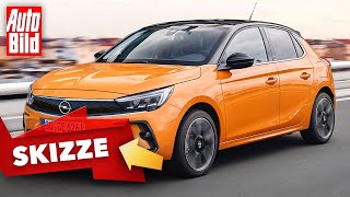 Opel Corsa F (2023) | Opel frischt den Corsa auf | Skizze