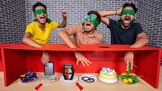 Hand in the Hole Challenge- Blindfold🤣 | जहा हाथ गया वो खाना पड़ेगा🔥| Gone Hilarious