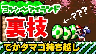 でかタマゴを持ち越してみた｜SMW2 Yoshi's Island big egg glitches｜ヨッシーアイランド 検証・小ネタ・裏技・バグ研究