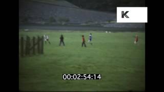 1970s Boys Play Football on Field, UK, Home Movies
