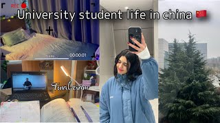 Day with a university student in china🇨🇳💕|| يومي كطالبة هندسة في الصين👩‍💻+الإمتحانات النهائية⁉️