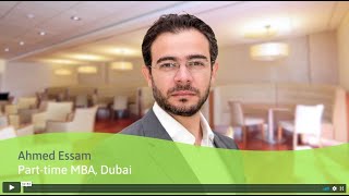 Meet EBS MBA graduate Ahmed Essam, who studied part-time on campus in Dubai.