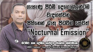 ගැහැණු පිරිමි දෙගොල්ලන්ටම වැදගත්වන සිහිනෙන් ධාතු පිටවීම හෙවත් Nocturnal Emission