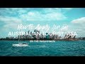 How to Apply for an Australian Tourist Visa in the Philippines