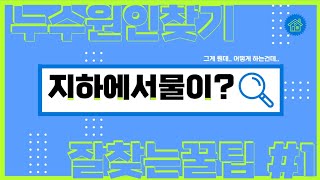 빌라 다독주택 지하에 물이 차는 원인이 도대체 뭡니까?!