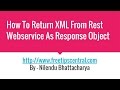 Jersey Rest Service With XML Response