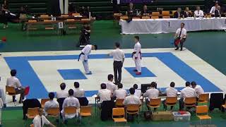 近畿大学 小崎 vs 帝京大学 上条　第62回全日本学生空手道選手権大会 男子組手4回戦