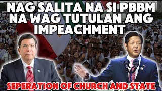 MALINAW NA PABOR SI PBBM ANG IMPEACHMENT AT HINDI DAPAT NAKIKI ALAM ANG INC