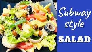 Salad - Subway style || Weight loss recipe || Veggie delight || Subway salad at home #nonfirerecipe#