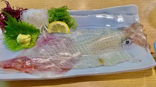 海に浮かぶ海上レストランでイカの活け造りを食す🇯🇵佐賀県呼子