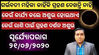 Surya paraga #3 l କେଉଁ କାର୍ଯ୍ୟ କରିବା ମନା ଓ କାହିଁକି l କେଉଁ ରାଶିକୁ ଗ୍ରହଣ ଦର୍ଶନ ଅଶୁଭ l Solar eclipse