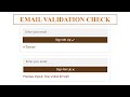 Email Validation Check in HTML CSS & JavaScript Tutorial |  Coding Forward