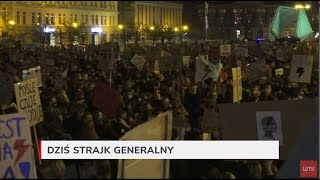 Kulminacyjny punkt strajku generalnego. Protestujący zebrali się na placu Wolności