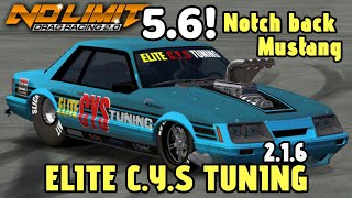 5.6 Seconds Ford Mustang Notchback! (Read Description) No Limit Drag Racing 2.0 @elitecystuning