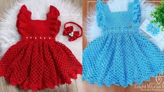 💯 BEAUTIFUL CROCHET DRESS DESIGNS FOR BABY GIRL 🥰|#crochet #dress #viralvideo #video