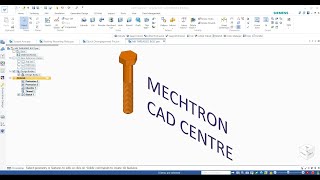 Solid Edge- How to Create Cosmetic Threads | Physical Threads in 3D Part Hexagonal Bolt.