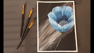 Easy Acrylic Painting | Flower Painting | Fiore Dipinto Con Colori Acrilici