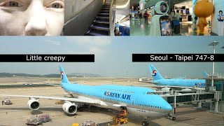 Longest Aircraft in the world Boeing 747-8 Trip Report Seoul to Taipei Taoyuan Airport