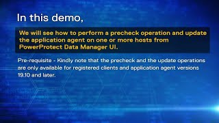 Application agents update from PowerProtect Data Manager UI