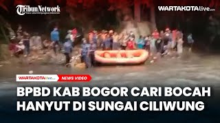 Tim BPBD Kabupaten Bogor Cari Korban Hanyut di Sungai Ciliwung