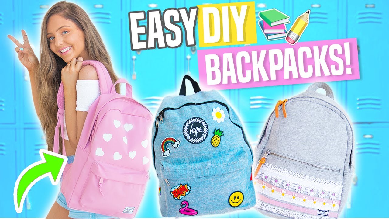 Easy Diy Backpacks For Back To School Youtube