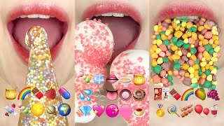 asmr 2HOUR EMOJI FOOD CHALLENGE DESSERT MUKBANG SATISFYING \u0026 RELAXING 틱톡 2시간 이모지 모음집 eating sounds