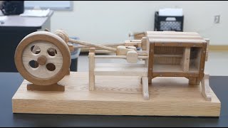 Physics of toys-wooden air engine // Homemade Science with Bruce Yeany