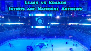 Leafs Vs Kraken Intros and National Anthems October 31st 2024