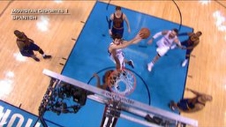 Alex Abrines' Poster Dunk in English and Spanish | 02.09.17